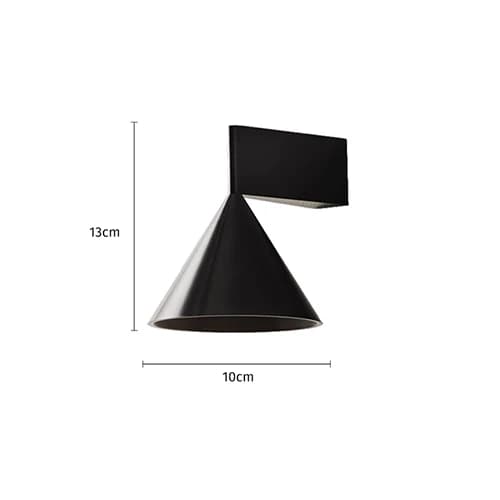 Appliques murales intérieures décorations pour la maison cône petit 7W mur LED lampe géométrie miroi