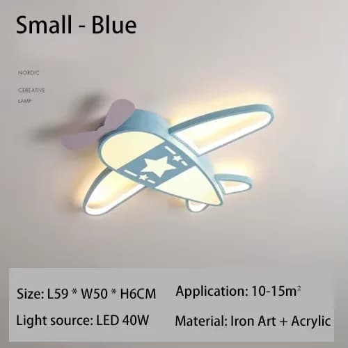 Dessin animé avion plafonnier Design créatif Led lampe blanche salon salle à manger étude chambre d'