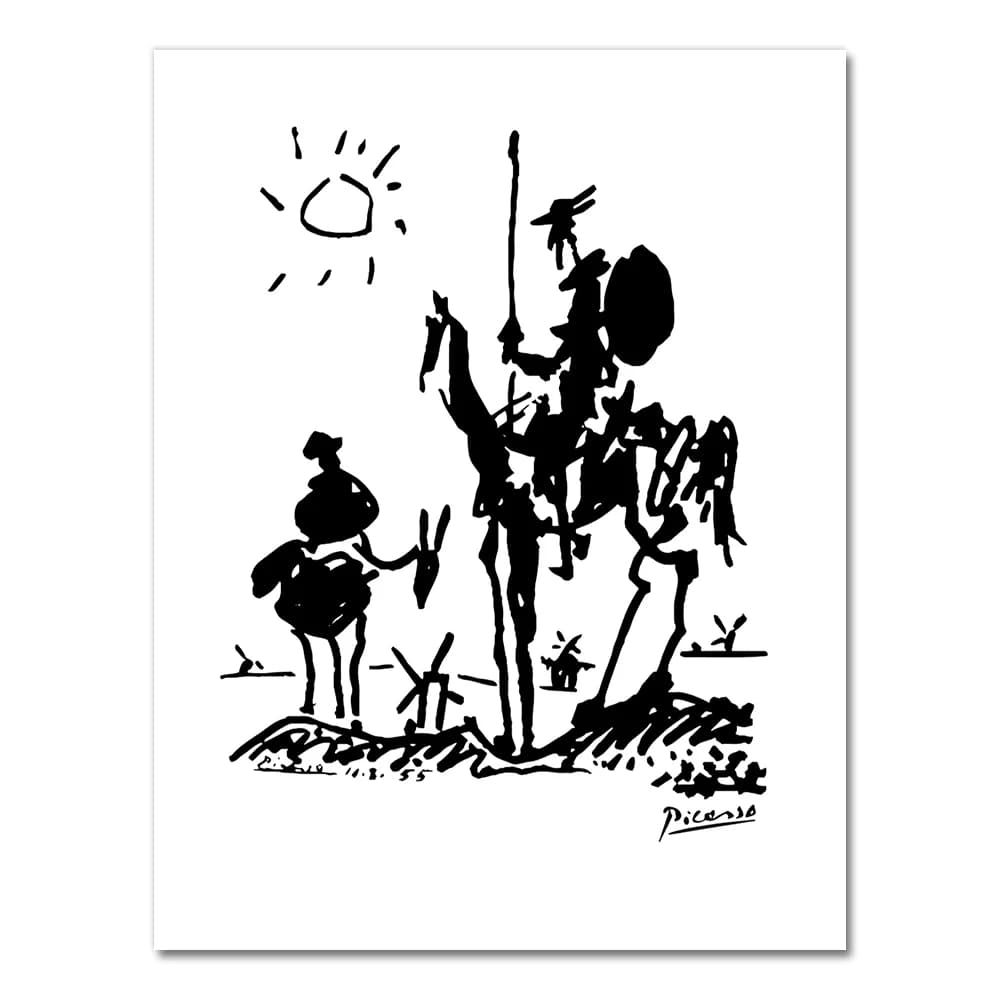 Impression sur toile de Don Quichotte, peinture murale, image pour la décoration de la maison