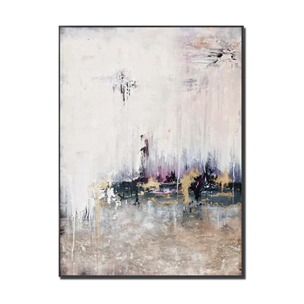 Grande peinture à l'huile abstraite sans cadre, décoration murale, optique peinte à la main, toile d