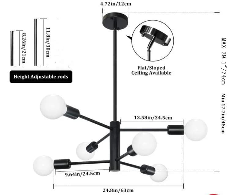 Plafonnier au design moderne, disponible en noir et en jaune or, luminaire décoratif de plafond, idé