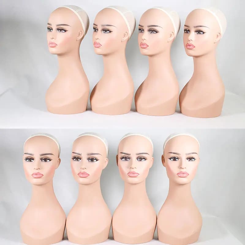 Tête de Mannequin Féminin avec Long Cou, pour Perruque, Bijoux, Chapeau, Présentoir, sans Épaule, 1 