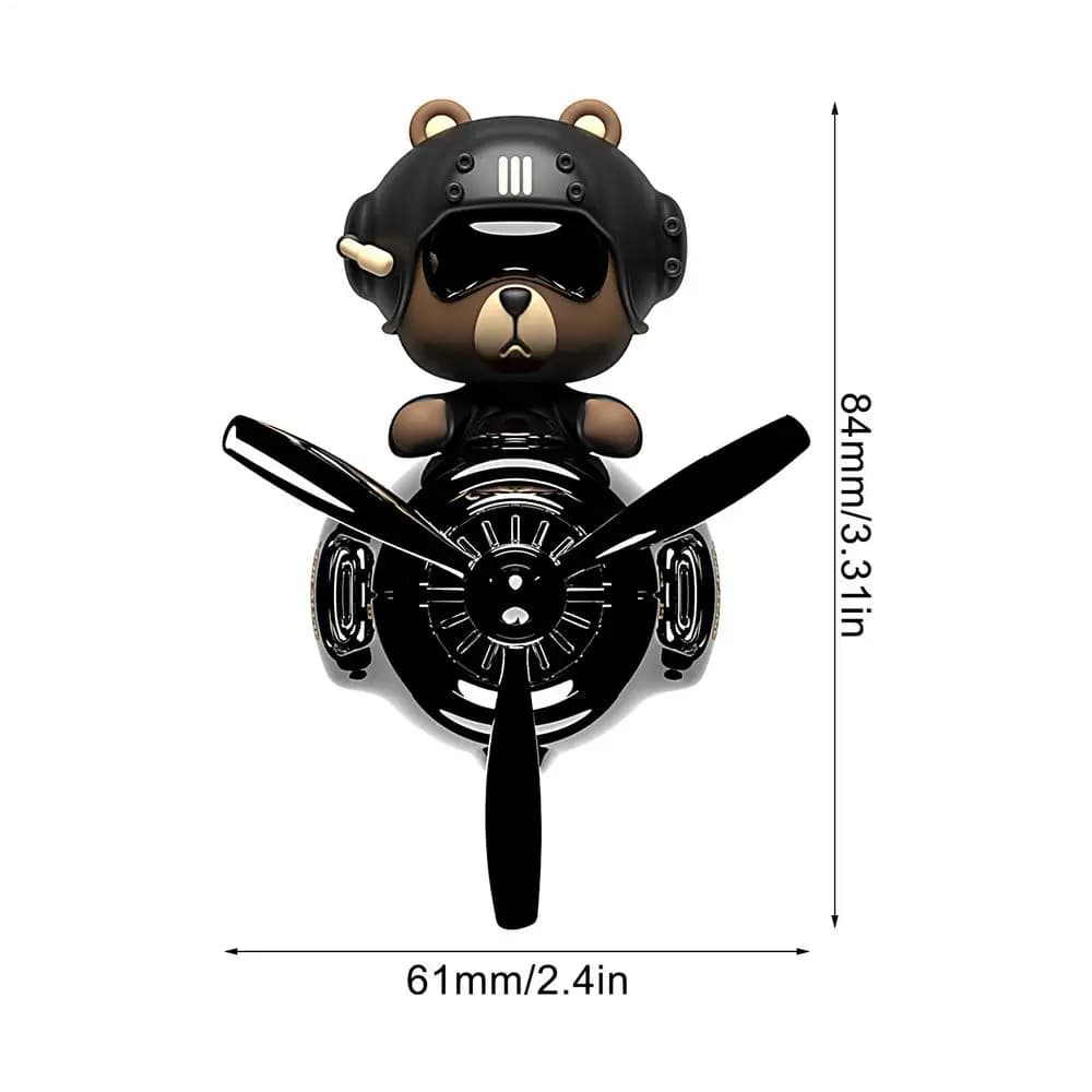 Désodorisant rotatif pour avion, pilote, ours, voiture, accessoires, décorations intérieures, clips 