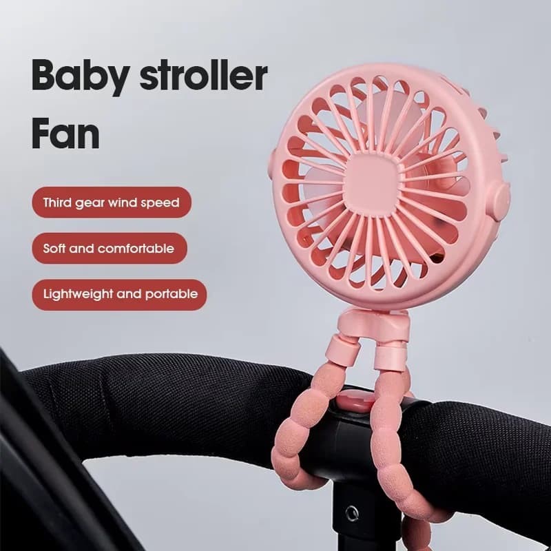 Ventilateur portable en forme de pieuvre, 4 modes d'utilisation (à poser, suspendu, enroulable), des