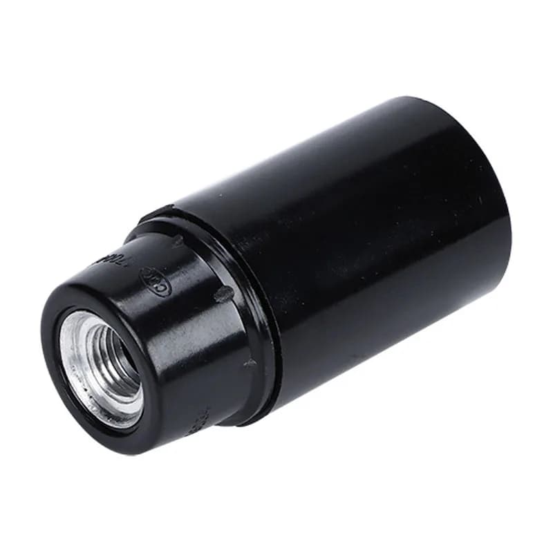 Support de lampe en bakélite autobloquant noir E27, vis à capuchon en aluminium E14, douille de tête