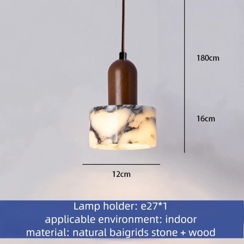Luminaire suspendu LED rond en marbre moderne pour salon, chambre à coucher, cuisine, salle à manger