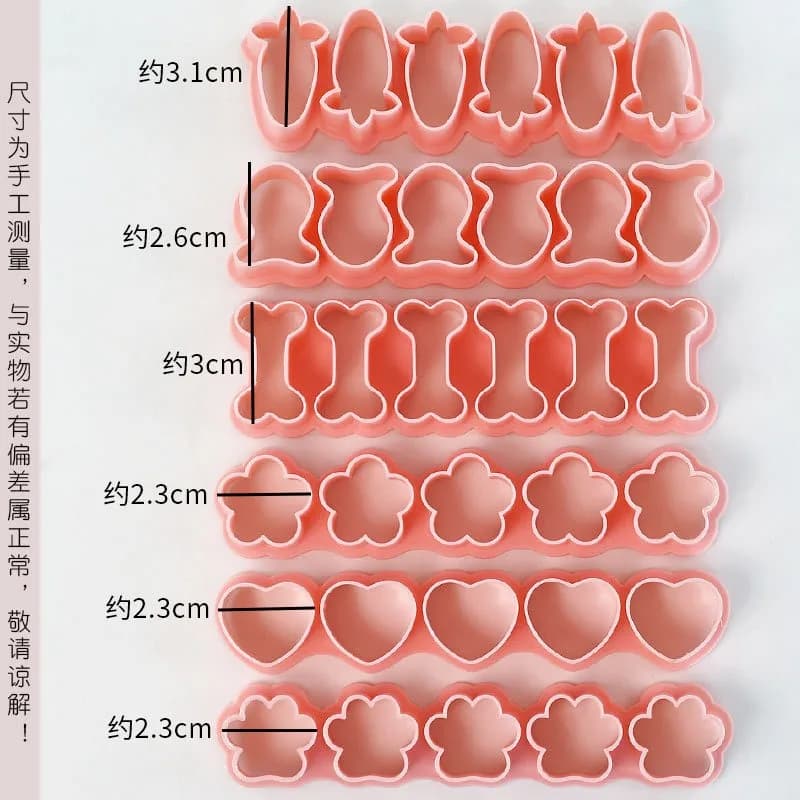 Emporte-pièces en forme de poisson, moules de cuisson en plastique pour petits os, Mini poisson roug