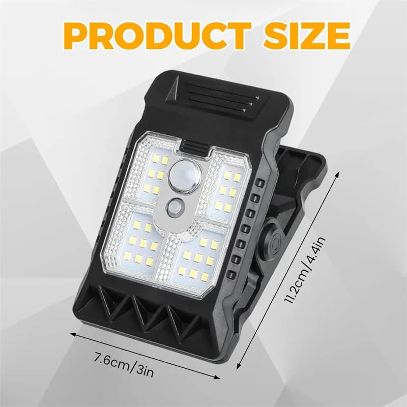 Lampes solaires à clipser pour l'extérieur, LED étanches, avec capteur de mouvement, 3 Modes, 3 voie