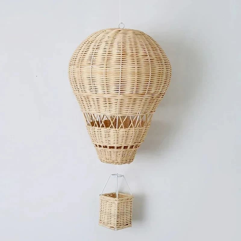 Pendentif ballon en rotin tressé à la main, artisanat durable, décoration intérieure, accessoires de