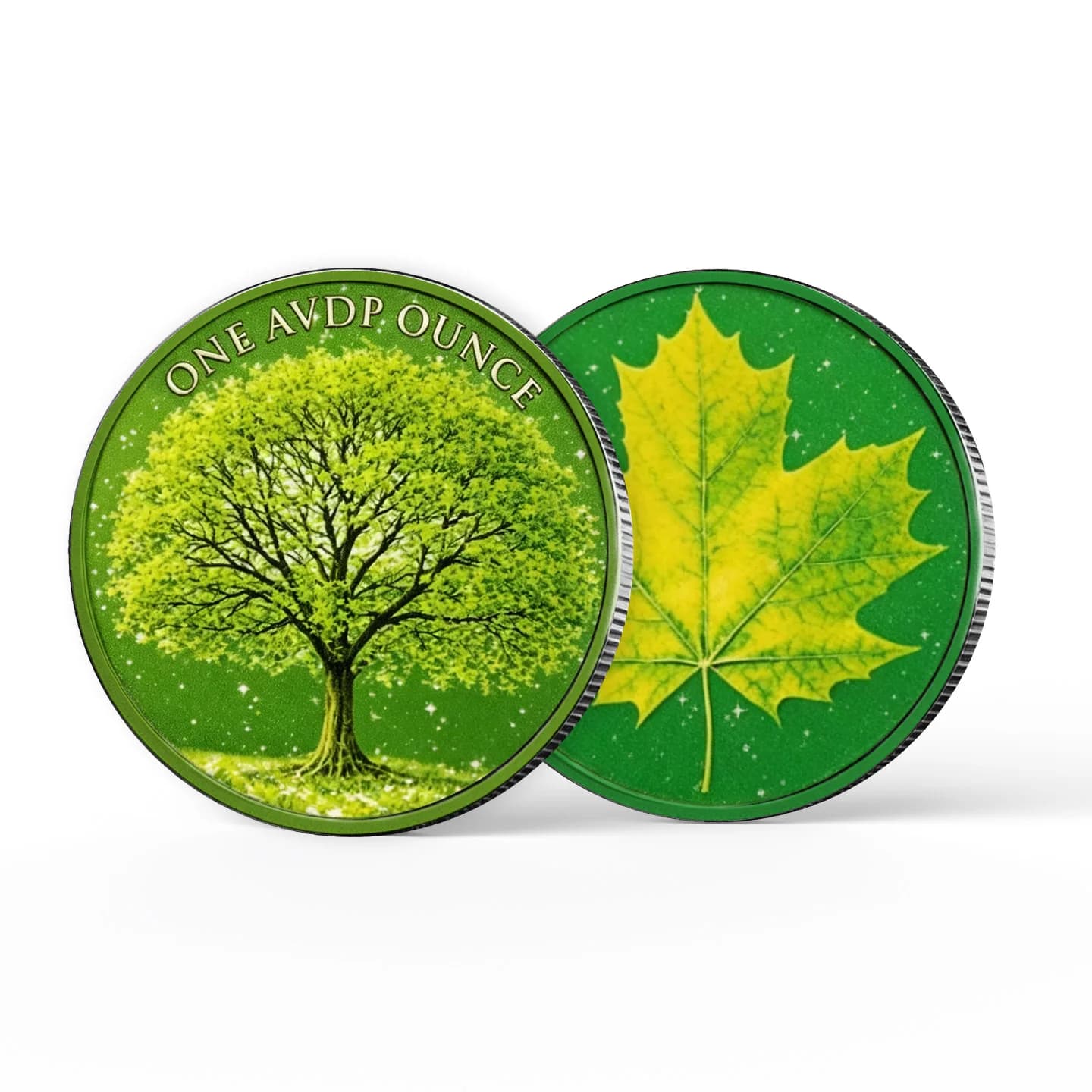 Nouvelle pièce de monnaie commémorative 2026 « Arbre de Vie Vert » avec feuille d'érable – Cadeau po