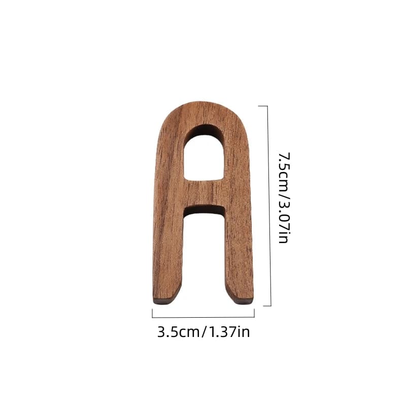 1 pièces mur en noyer noir anglais lettres en bois chiffres bricolage combinaison gratuite décor en 