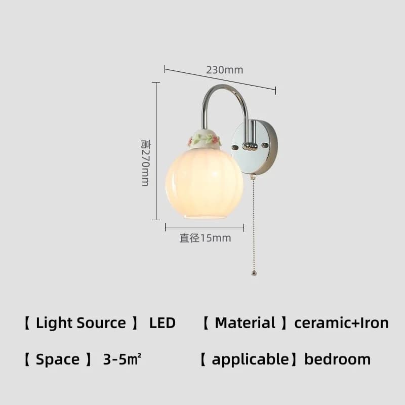 Lampe en céramique de style crème français, luminaire LED pour entrée, couloir, salle à manger, bar,
