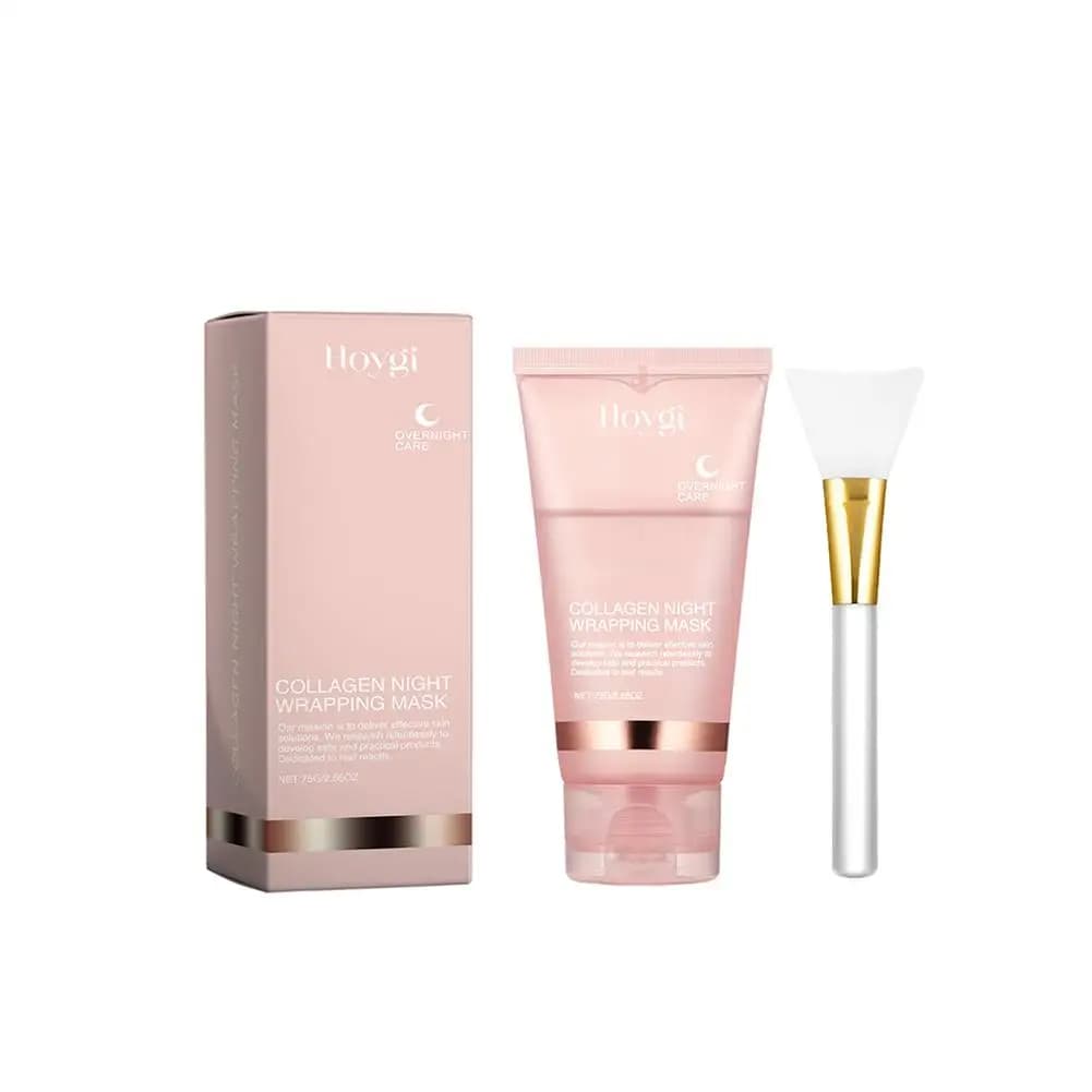Masque facial de nuit au collagène hydrolysé, exfoliant, hydratant, raffermissant, pour élasticité, 