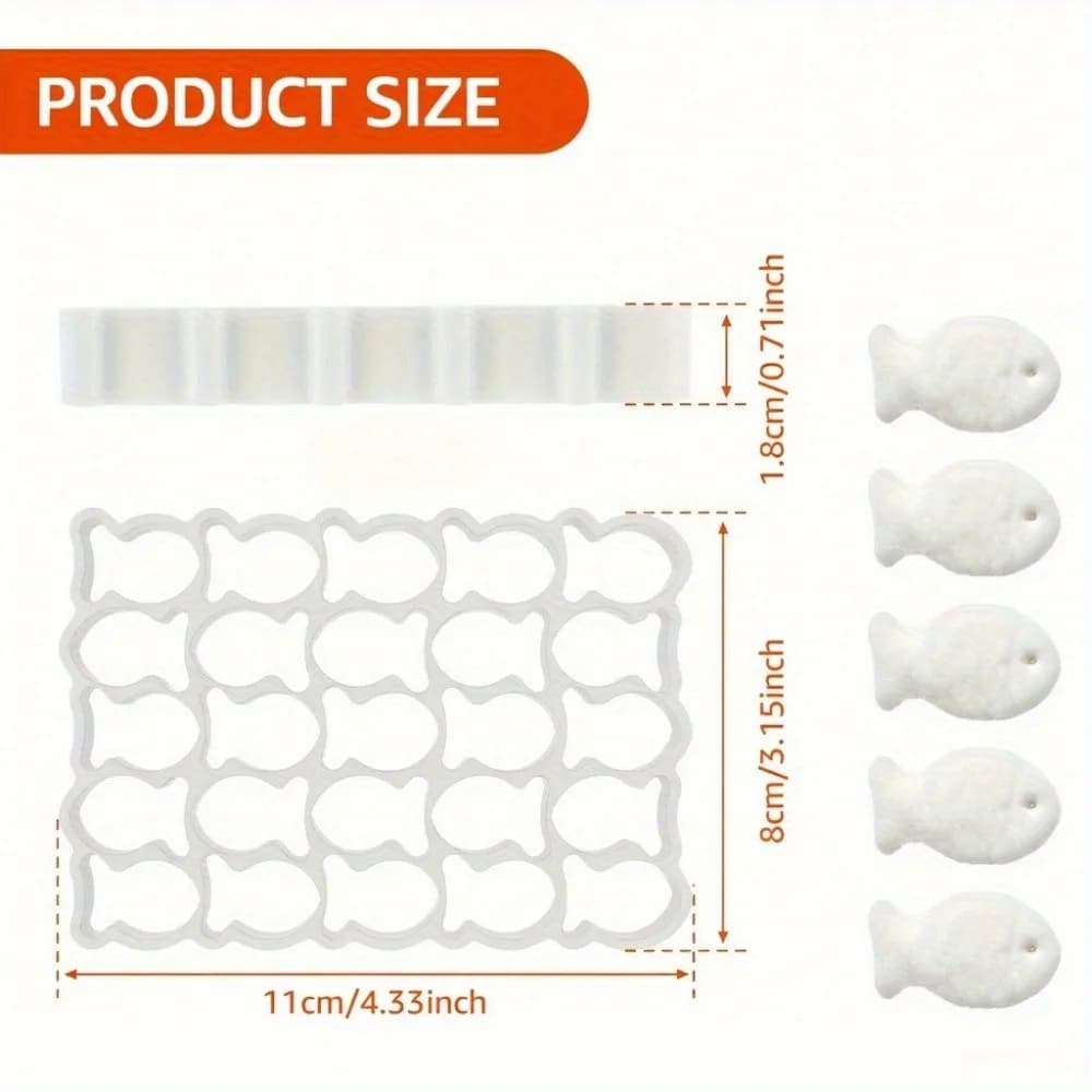 1 pièce Mini emporte-pièce poisson doré, moule en plastique en forme de poisson à 25 cavités pour la