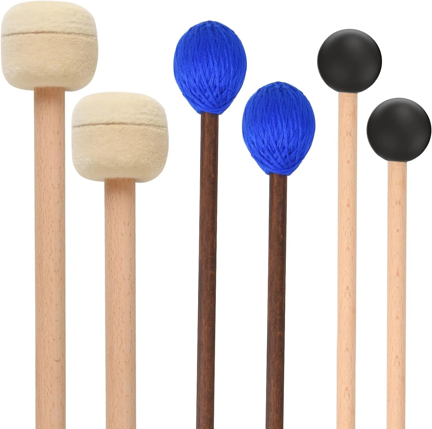 Marimba maillet 6 pièces ensemble Portable bol chant maillet professionnel pilon Instruments de Perc