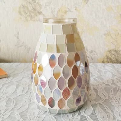 Vase décoratif en nacre naturelle, porte-fleurs de Style wabi-sabi, ornement de bureau haut de gamme
