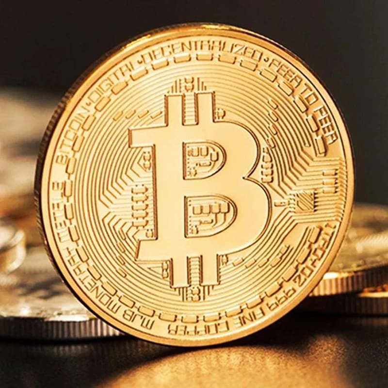 Pièce de monnaie Bitcoin plaquée or, Collection d'art à collectionner, cadeau commémoratif physique,