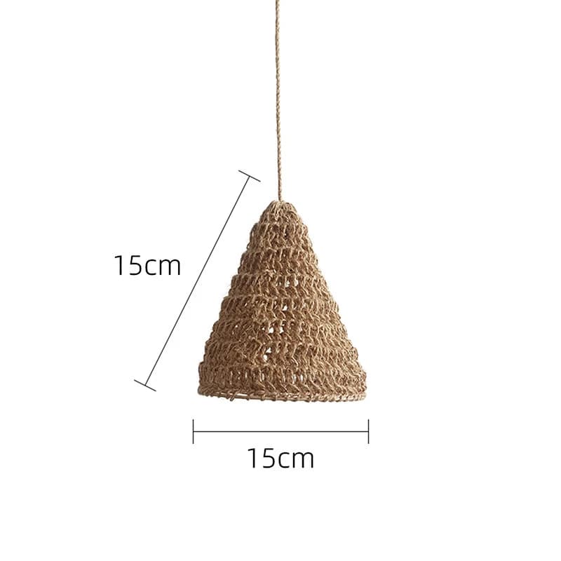 Abat-jour en corde de Jute tissé à la main, Style bohème, abat-jour suspendu pour la maison, Restaur