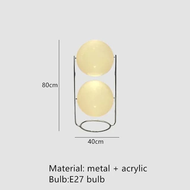 Italie Design Chrome Métal LED lampadaires créatif blanc acrylique boule debout lumière salon chambr