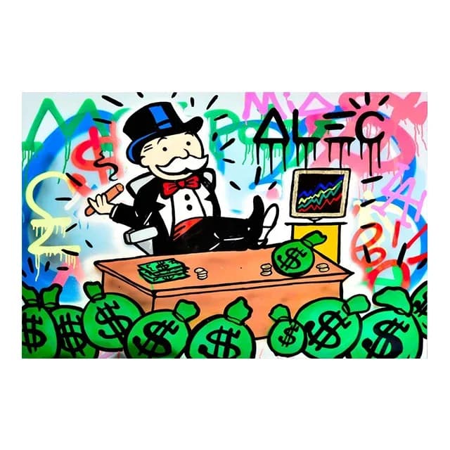 Alec monopole toile peinture Graffiti millionnaire argent rue Art affiches imprime photo pour salon 