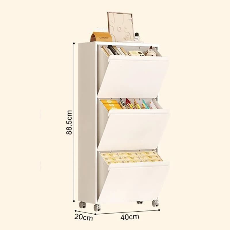 Armoire de rangement de collations, demi-tiroir, chambre à coucher, salon, armoire à 3 niveaux, armo