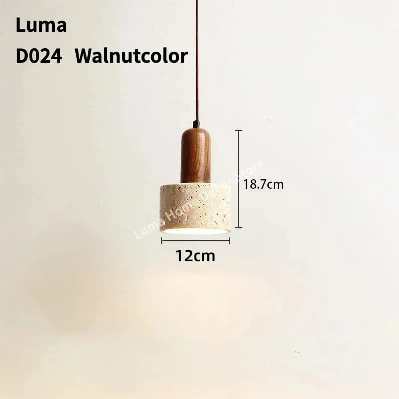 LUMA grotte pierre suspension LED jaune travertin suspension pour cuisine île Restaurant chambre sal