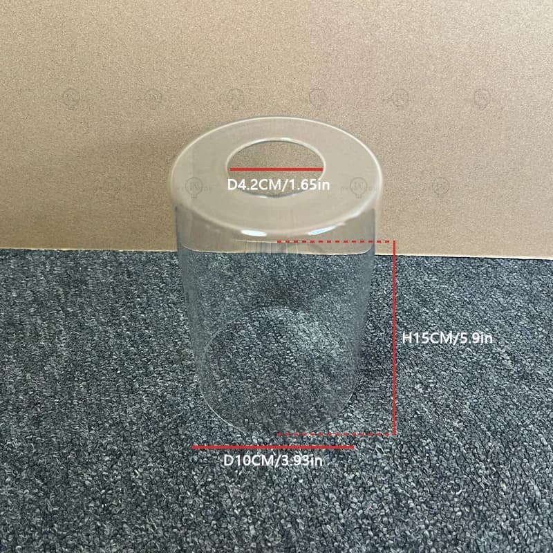 Abat-jour cylindrique en verre transparent/ambre/gris fumée E27/E26 remplace les lampes suspendues, 