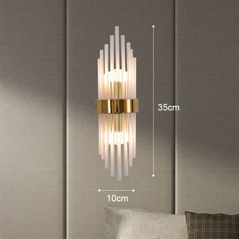 Applique murale de luxe LED dorée, éclairage d'intérieur, décoration de la maison pour salon design,