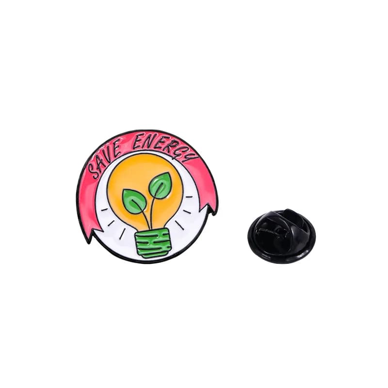 Badge en alliage écologique avec slogan et dessin animé, design créatif unisexe pour la décoration d