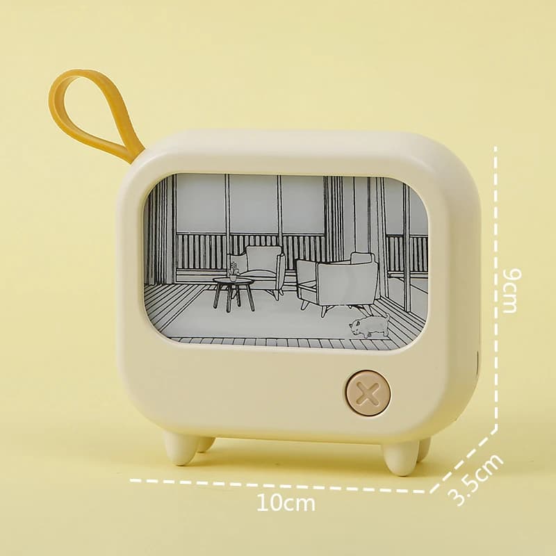 Veilleuse LED mignonne pour enfants, peinture TV, lampe de table d'apprentissage, chambre, décoratio