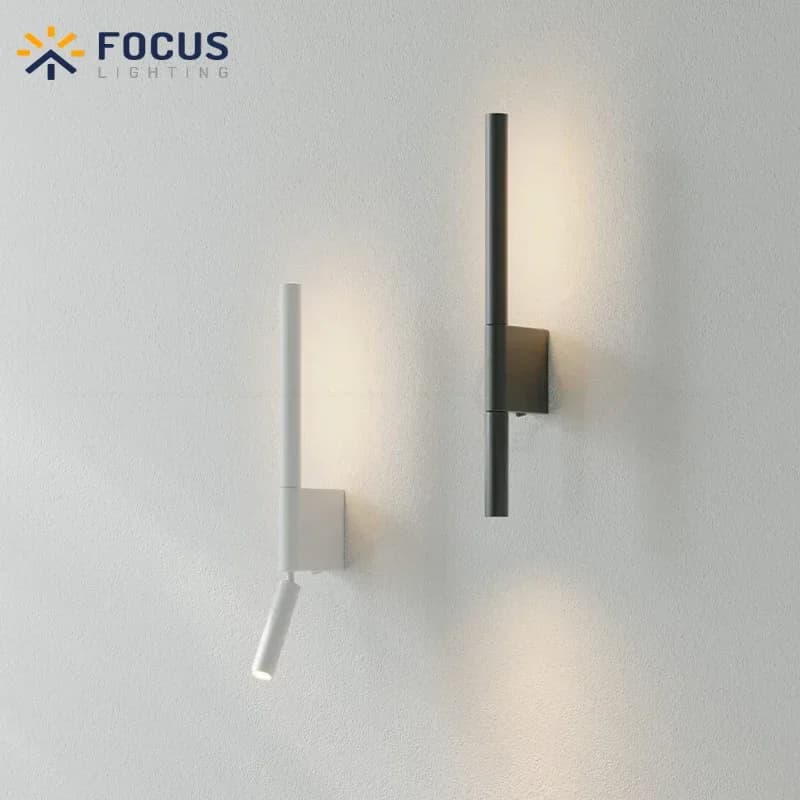 Applique de chevet rotative à 330 degrés, lampe de lecture réglable avec interrupteur, minimaliste, 