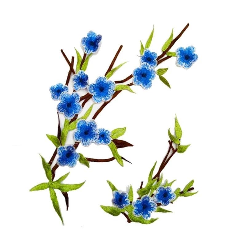 Patchs fleurs brodés, 2 pièces, patchs fleurs cousus sur des appliques pour robe mariée, vêtements, 