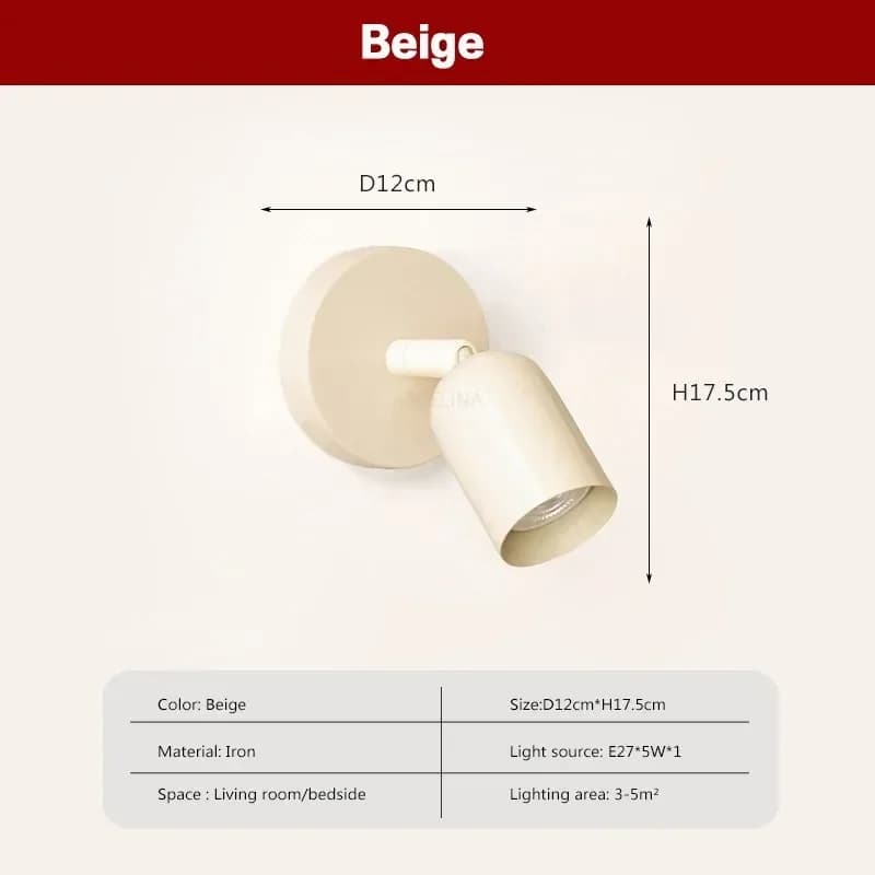 Applique murale nordique minimaliste Macaron LED, luminaires à tête unique pour chambre à coucher, c