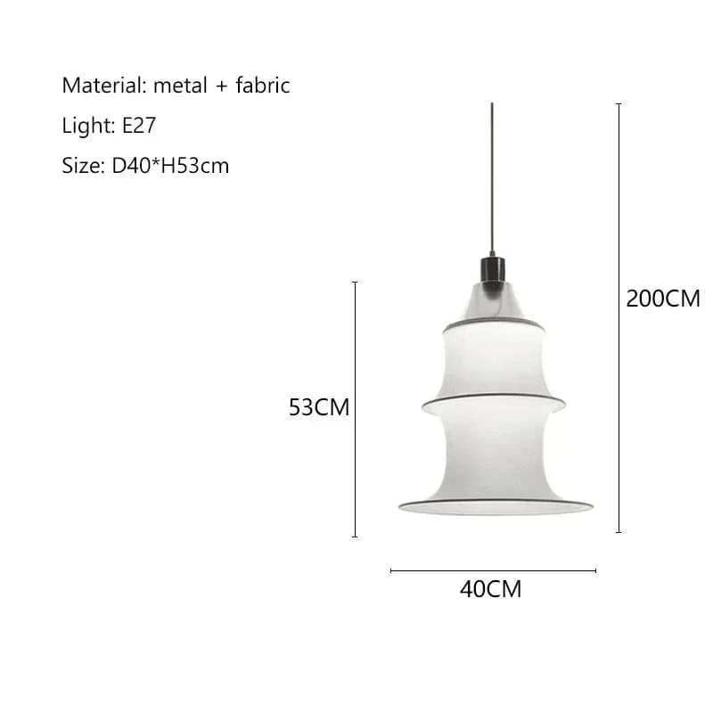 Lampe Suspendue Minimaliste en Soie, Abat-Jour en Tissu Falkland, Lumière de Salle à Manger, Suspens