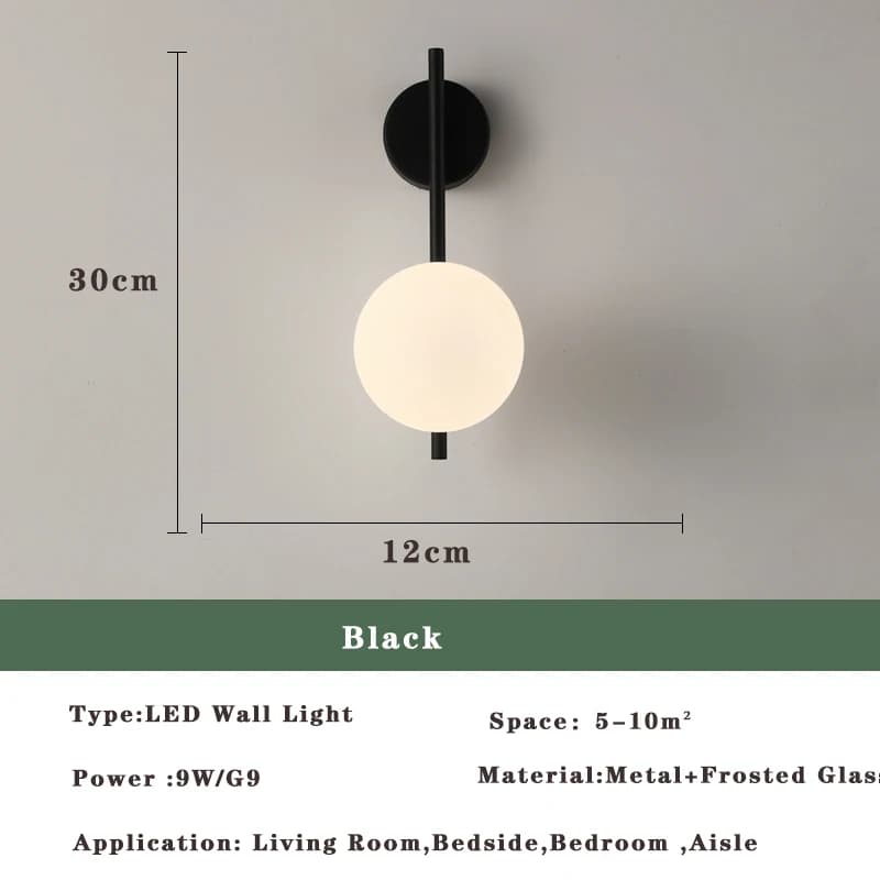 Applique Murale LED Dorée au Design Nordique Moderne, Luminaire Décoratif d'Nik, Idéal pour une Cham