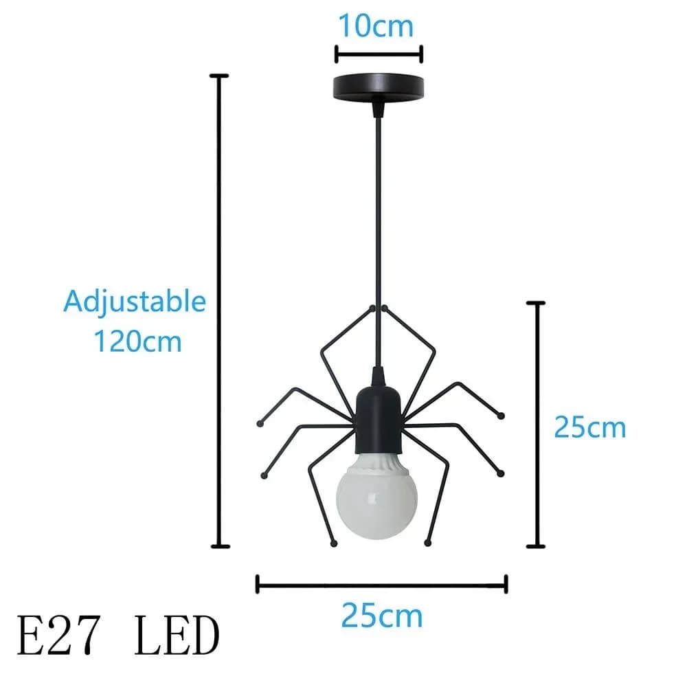Suspension nordique petit homme araignée lampe suspendue fer balançoire lampes rétro Loft éclairage 