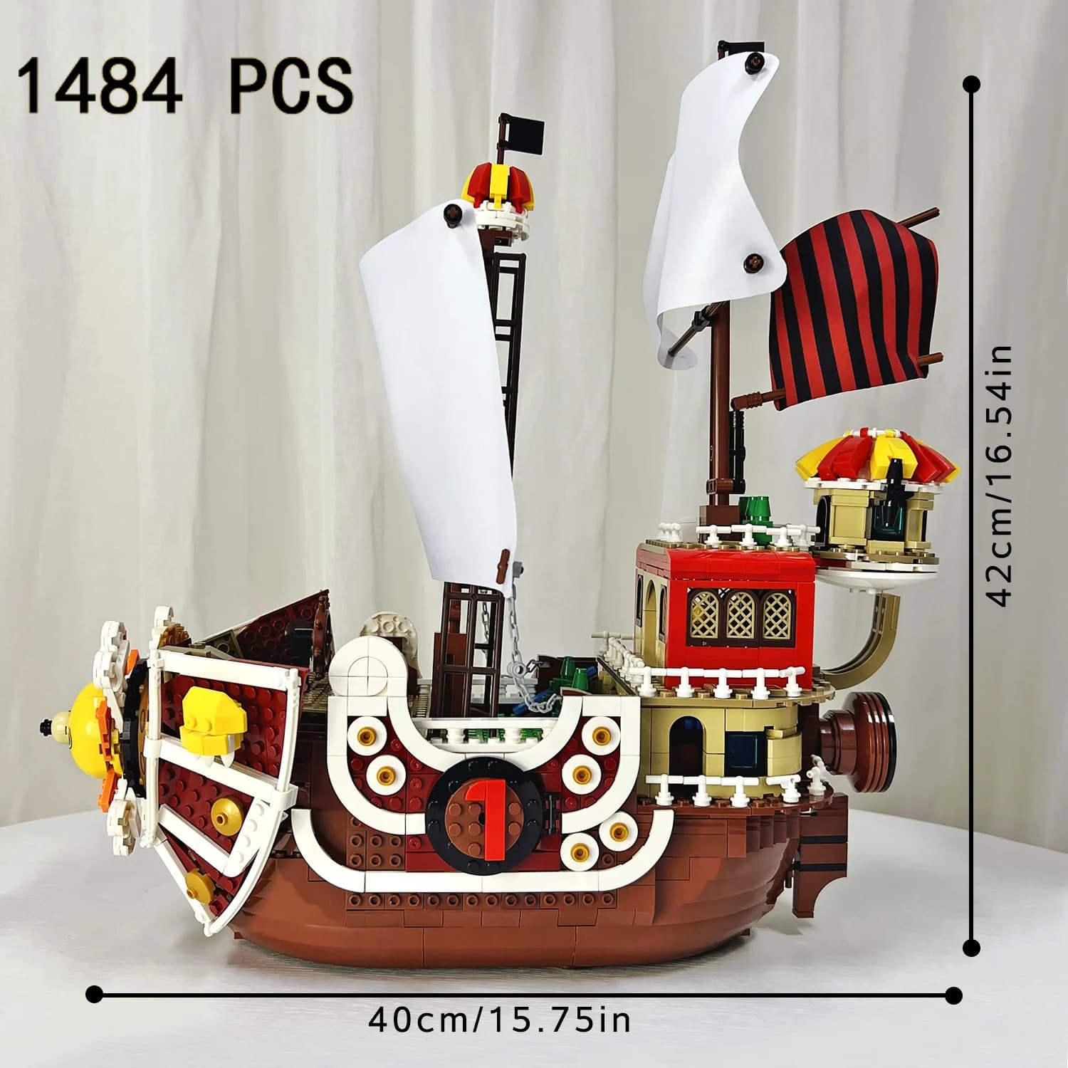 Blocs de construction de bateau Pirate, modèle d'objets militaires, ornement, assemblage créatif, Pu