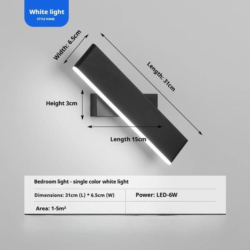 Lampe murale LED moderne en aluminium pour intérieur, éclairage décoratif pour chambre à coucher, ch