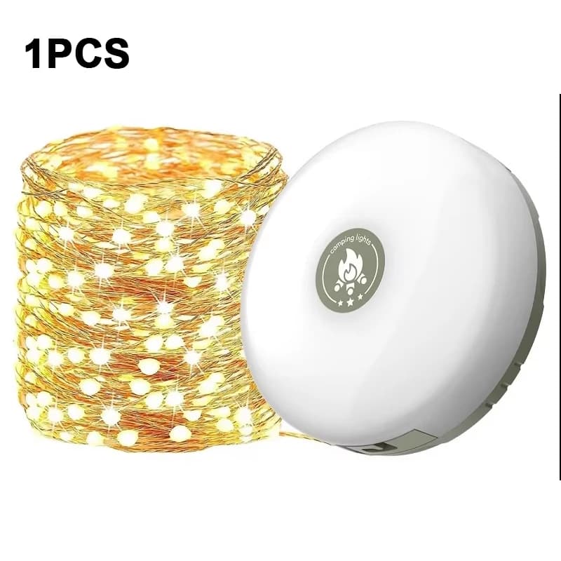 Lampe de Camping LED avec bobine, bande lumineuse d'ambiance, ceinture lumineuse Recyclable de 10M, 