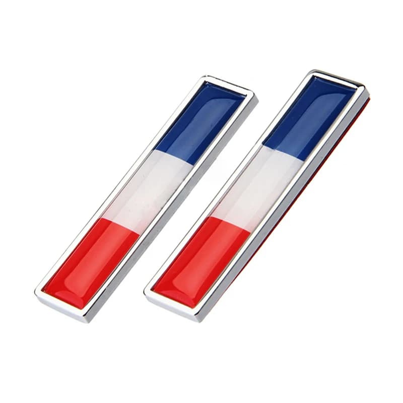 Autocollants de voiture en métal France National Feel, style automatique, accessoires de moto, badge