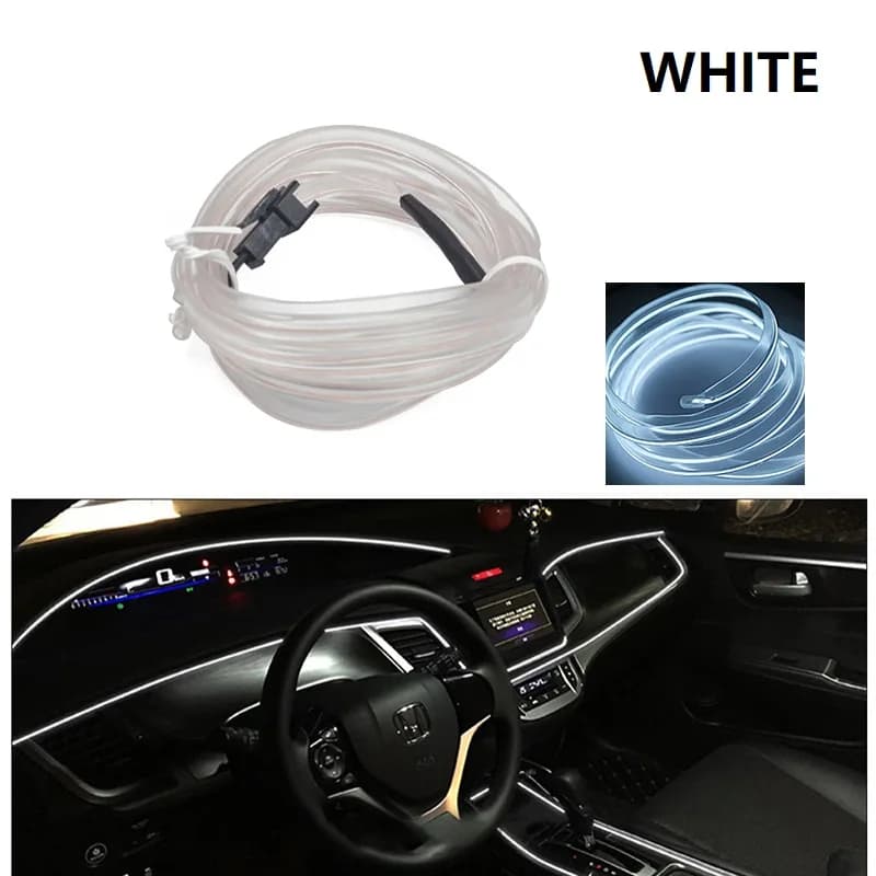 Bandes d'éclairage intérieur de voiture LED néon 10m/3m/5m, guirlande de bande LED automatique, câbl