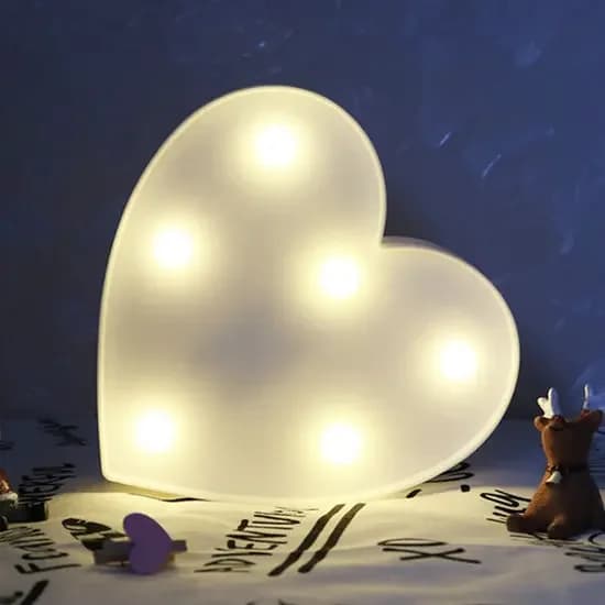 Proposition romantique de Saint-Valentin 3D AMOUR LED lettre signe veilleuse coeur chapiteau lampe d