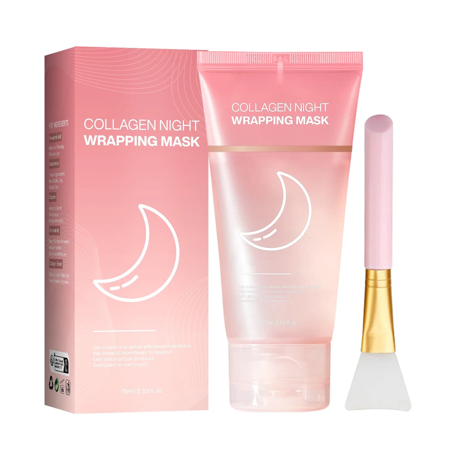 Masque facial hydratant réduit l'affaissement du collagène, masque raffermissant de nuit pour l'élas