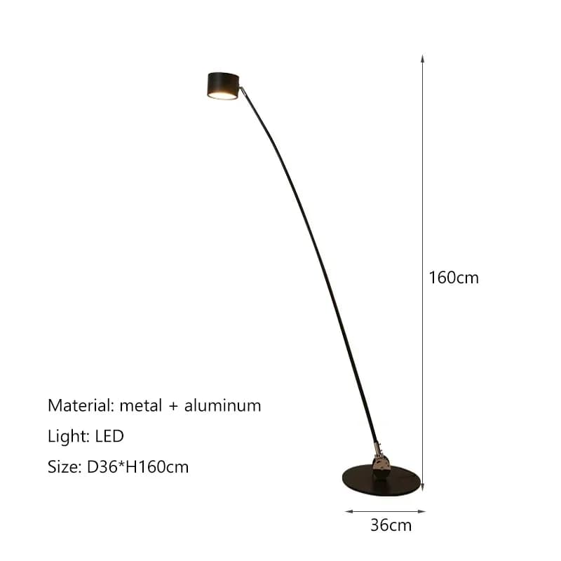Lampe autoportante sur pied, design minimaliste moderne, luminaire décoratif d'intérieur, idéal pour