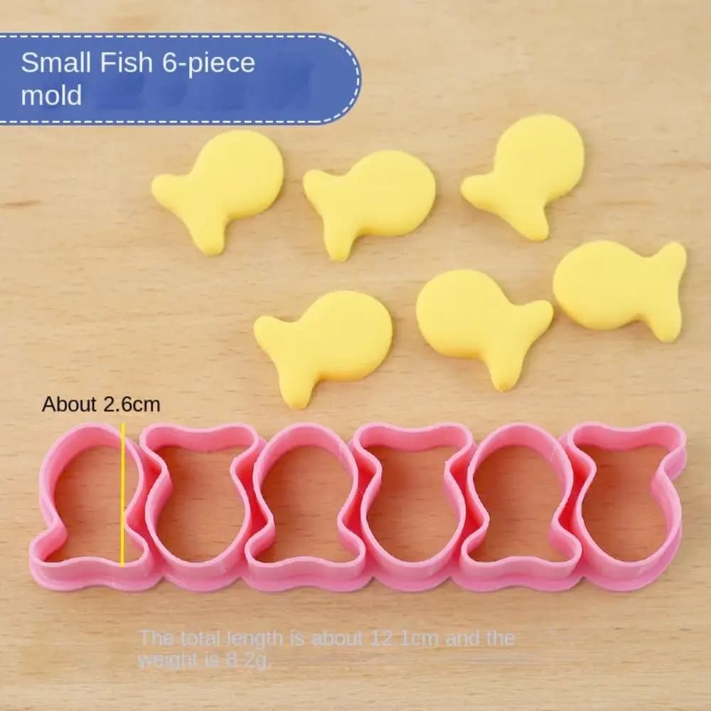 Mini emporte-pièces en forme de poisson rouge, friandises en forme de poisson, petit moule à gâteau 