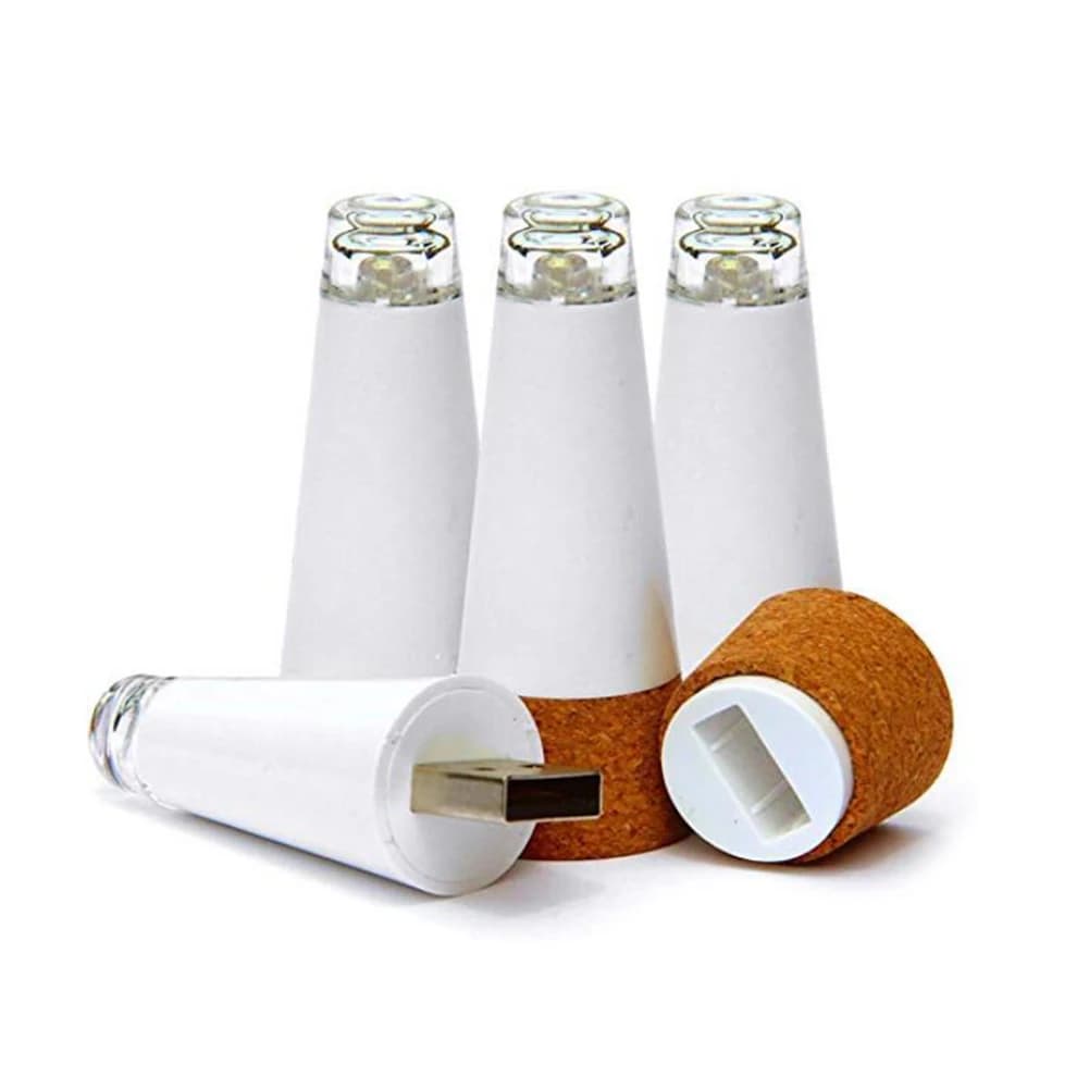 Bouchon de bouteille en liège, lampe Rechargeable, lampe de noël et de mariage