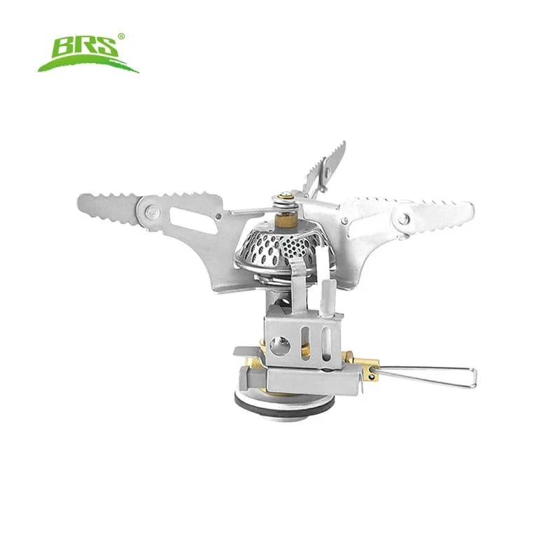 Poêle de Camping portable BRS-3, brûleur à gaz pliable monobloc, four au Butane coupe-vent pour barb