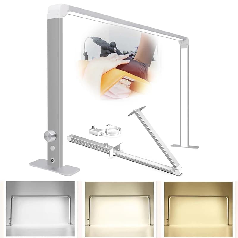 36W demi-lune lampe pliable lampe de bureau à ongles 3000K-6000K lumière à ongles à intensité variab