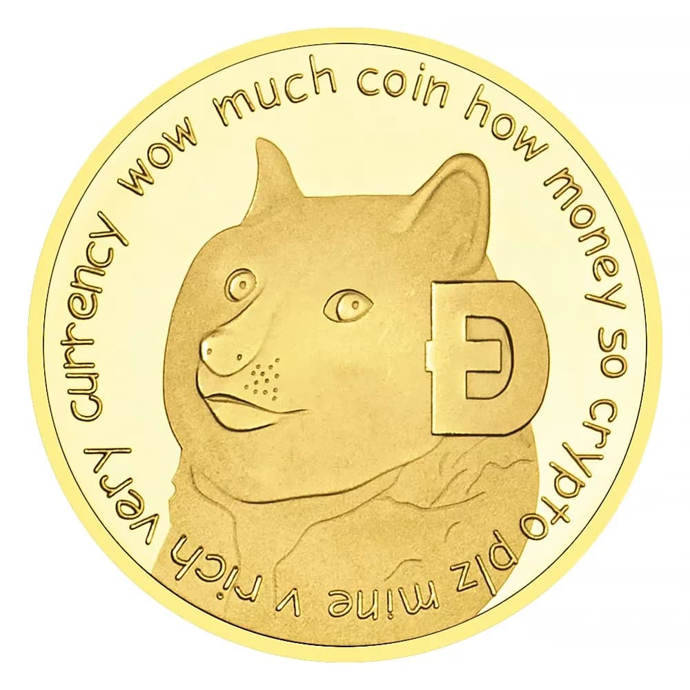 Mignon Dogecoin Crypto plaqué or Souvenir pièce Crypto Non-monnaie Crypto Collection pièces