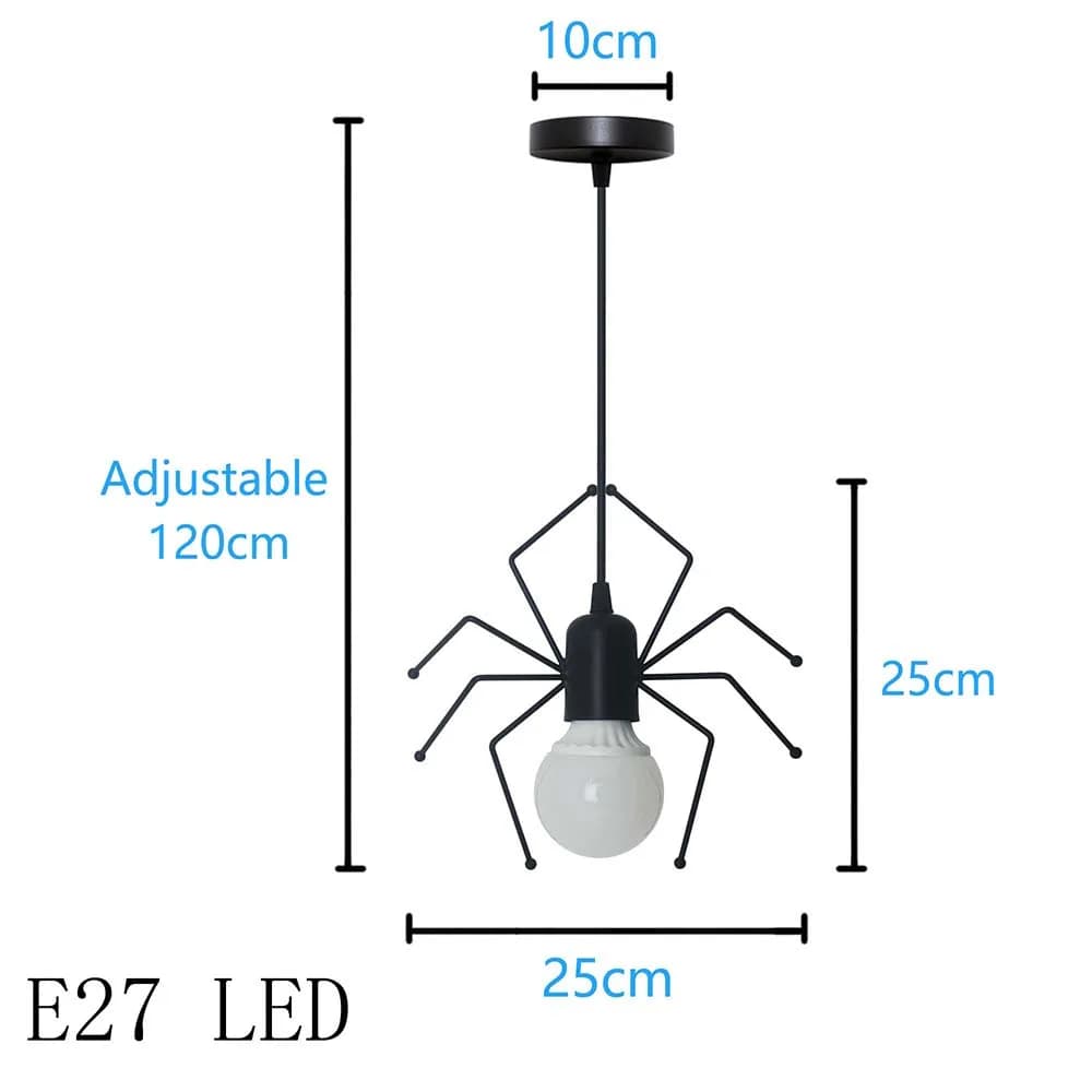 Suspension nordique petit homme araignée lampe suspendue fer balançoire lampes rétro Loft éclairage 